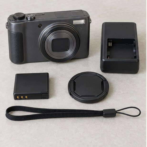 商品と付属品を並べた写真の例