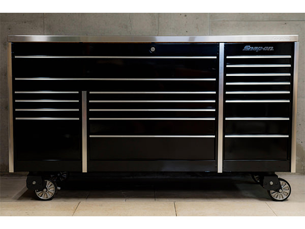 スナップオン KRL7023APC トリプルバンク MASTERシリーズ 工具箱 ステンレストップ 引出し数19 黒 ブラック