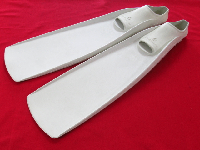 GULL ガル バラクーダ フルフットフィン Lサイズ 26cm ホワイト フィンバック付き