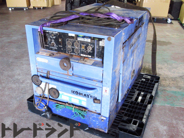 KOMATSU コマツ KW300C 防音型エンジン溶接 発電機 ディーゼル 軽油 50/60Hz