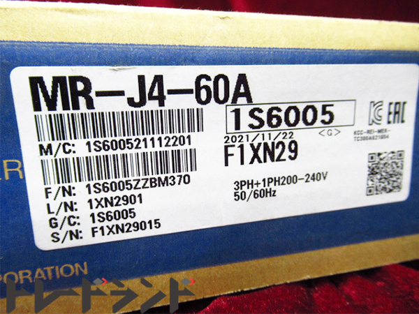 Mitsubishi 三菱電機 MR-J4-60A 2021年製 サーボアンプ